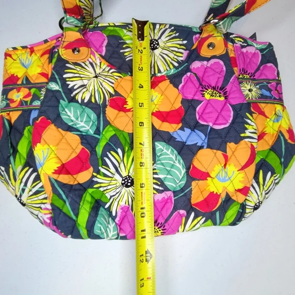 Vera Bradley Glenna Satchel Jazzy Blooms Floral Quilted Tote NWOT - Picture 13 of 15